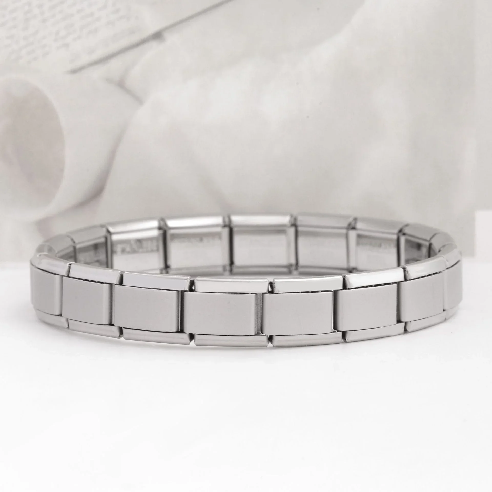 100pcs Italian Charm Stainless Steel 9mm Colorful Style Elastic Bracelet for Woman Men DIY Making GIft Dropshipping Wholesale