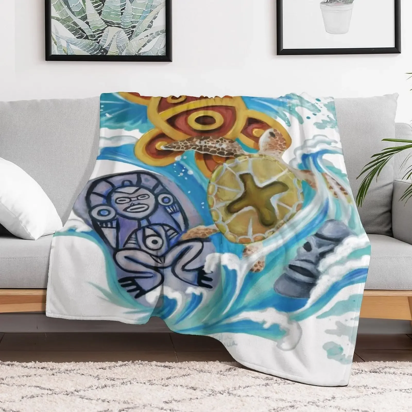 Taino/Arawak Throw Blanket Soft Beds Decorative Throw Blankets