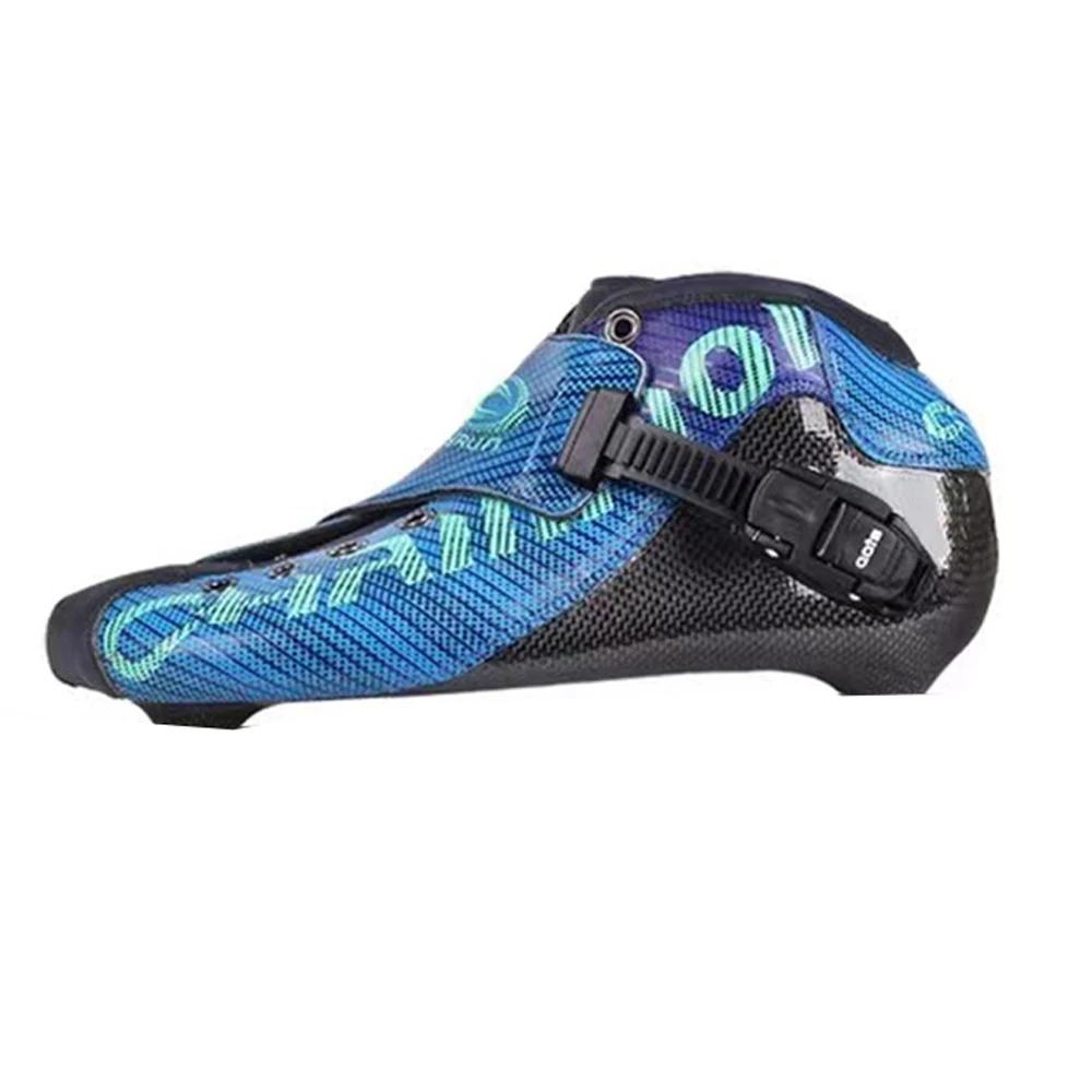 

Inline Speed Skate Boots Original CITYRUN CHAMPION Royal Road Carbon Fiber Upper Boot Wide Toe Tip Track Street Shoes Fibre