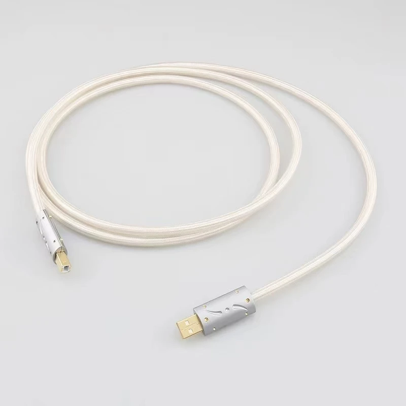 

Hi-End OCC silver plated USB audio cable data USB cable DAC USB hifi cable A-B usb cable USB Plug HIFI