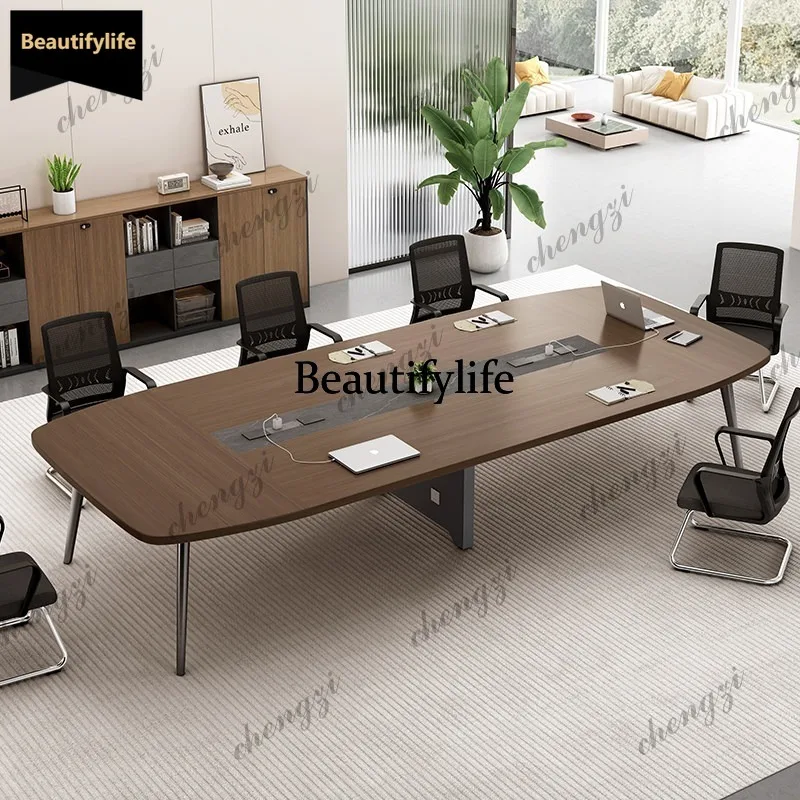 A68Office, conference table simple modern strip, conference table training, small negotiation conference  and chair combination