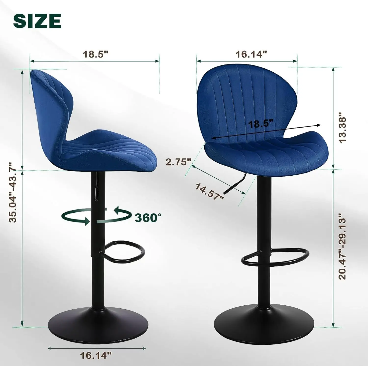 Ensemble de tabourets de bar à percussion réglables sans bras, chaises de comptoir d'îlot de cuisine avec dossier, velours recommandé, piste moderne, 3 pièces