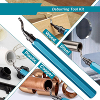Deburring Tool with 11 HSS Steel Blades, 360 Degree Rotary Head Deburring Tool for Metal Resin Plastic 3D Printing Wood