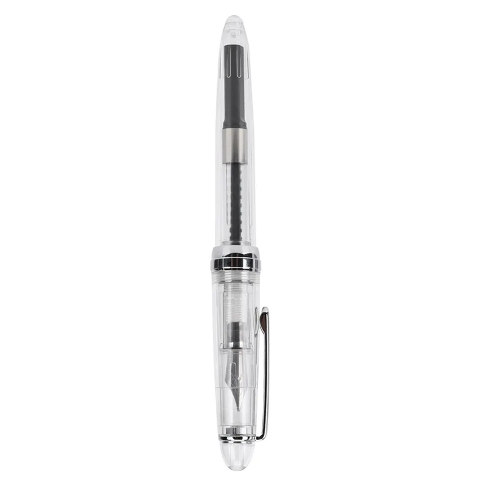 

Stationery Acrylic Body Fountain Pen Transparent Iridium Nib Sign Pen Fashionable Smooth Writing Writing Pen Office Supplies