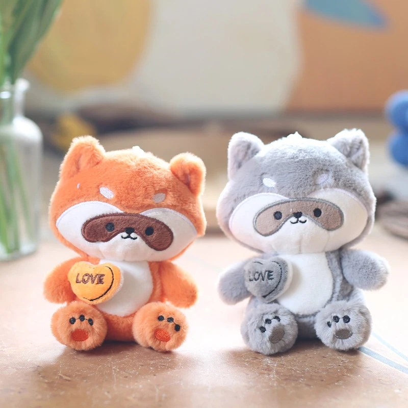 

Cute Small Raccoon Plush Doll Toys Pendant Keychain Backpack Hangings Ornaments Gifts