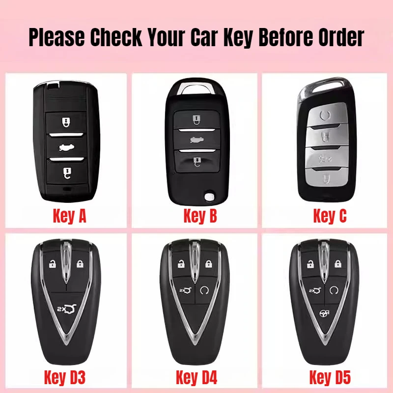 Car Key Case Cover for Changan UNIT UNIK CS35 Plus CS55 Plus CS75 Plus Rongcheng Yuexiang V7 Ruicheng CC Key Protector Fob Shell