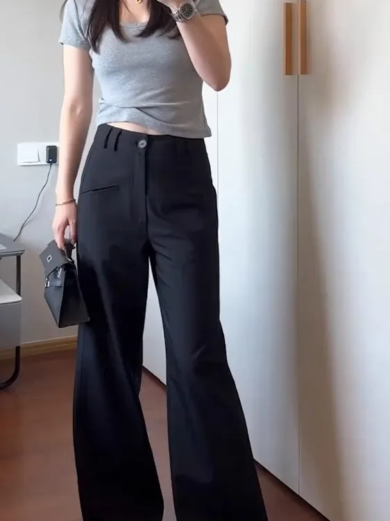 กางเกงลำลองผู้หญิง ไซส์ใหญ่ รุ่นใหม่ สำหรับสาวอวบ ช่วยพรางหุ่น กระชับสะโพก เอวสูง ผ้าพลิ้ว ทรงสวย ช่วยพรางสัดส่วน กางเกงขายาวทรงกระบอก