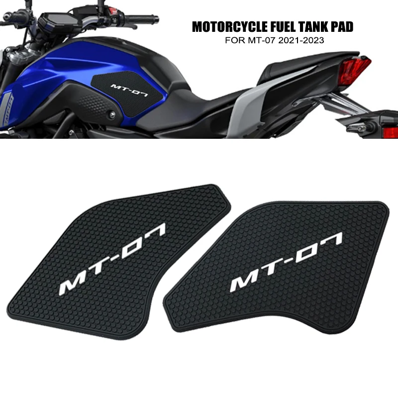 

Side Fuel Tank pad Tank Pads Protector Stickers Decal Gas Knee Grip Traction Pad For Yamaha MT07 MT-07 MT 07 2021 2022 2023