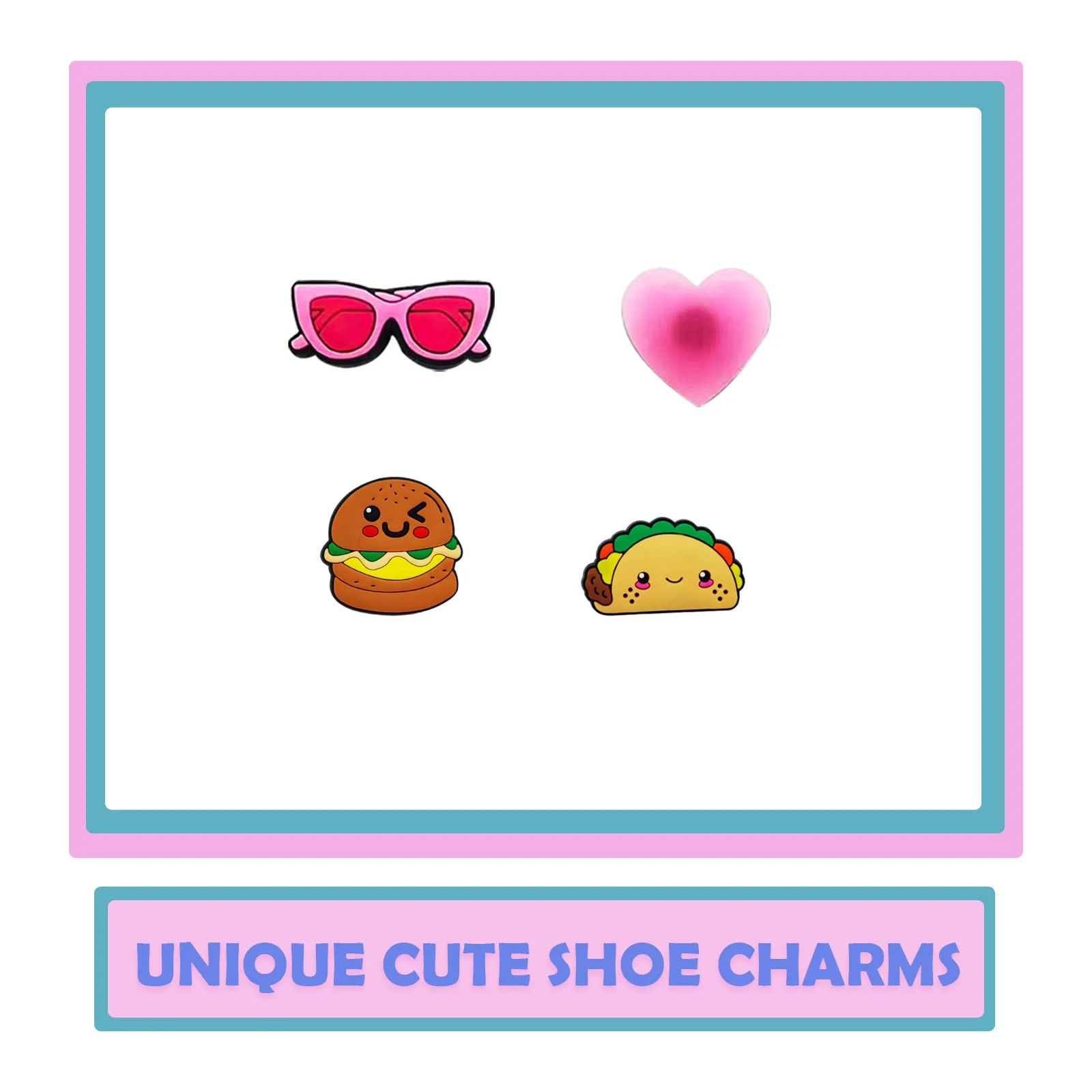 Zufällige Auswahl von 10-200 Stück Nicht Wiederholende Schuh-Charms für Sandalen, Strandtaschen, PVC DIY Schuh-Dekorationen Zubehör Charms Premium-Qualität – Detail 2