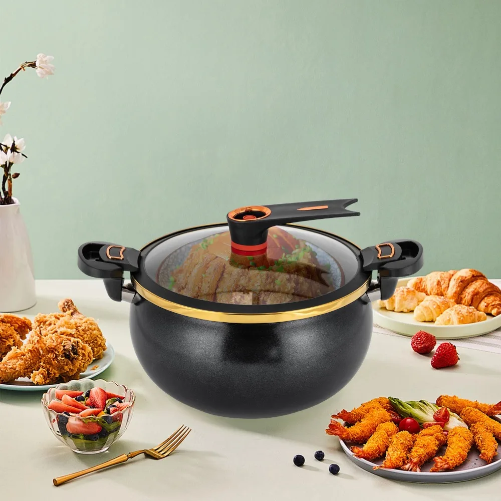 Multi-Functional 7 L Chubby Micro-Pressure Pot Non-Stick Universal Soup Pan Thickened Large Capacity Stew Pot Stove