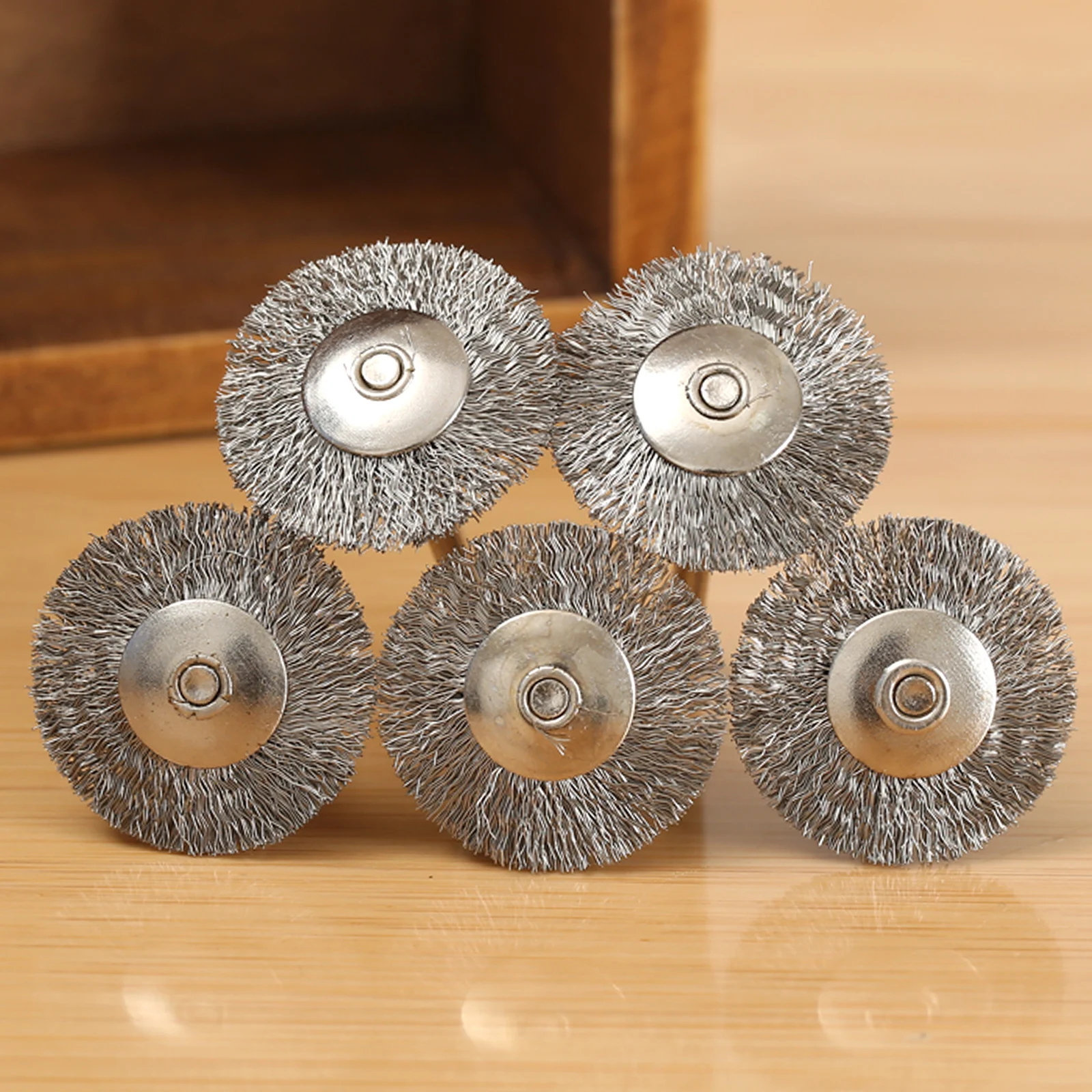 

5Pcs Stainless Steel 25mm Wire Wheel Brushes Set for Mini Drill Grinder Rotary Tools Polishing Dremel Brush Dremel Accessories