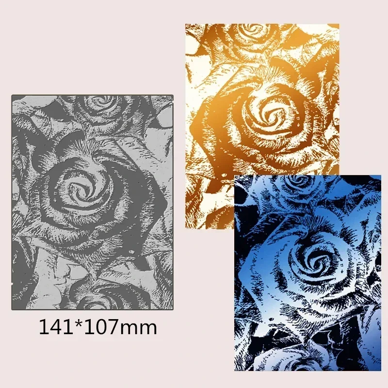 New Heart Rose Hot Foil Plate Love Mom Child Easter Background Valentine's Day Metal Cutting Dies Scrapbooking Frame Card Craft