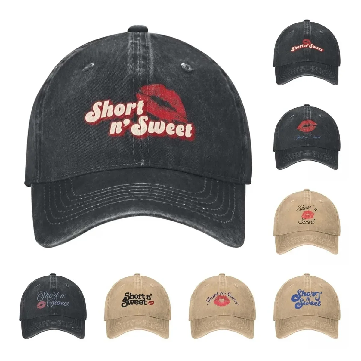 sabrina-carpenter-curto-n'-doce-album-bones-de-beisebol-tour-angustiado-denim-bones-chapeu-ao-ar-livre-todas-as-estacoes-ajuste-ajustavel-headwear