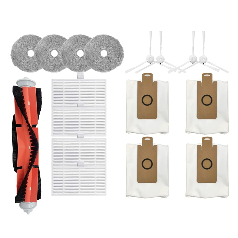 【Berserkk】Aksesori untuk Lydsto W2, Kyvol Cybovac S60, AICLE INS-200, Suku Cadang Vakum Robot Inic IX10 Pel Filter Kantong Debu