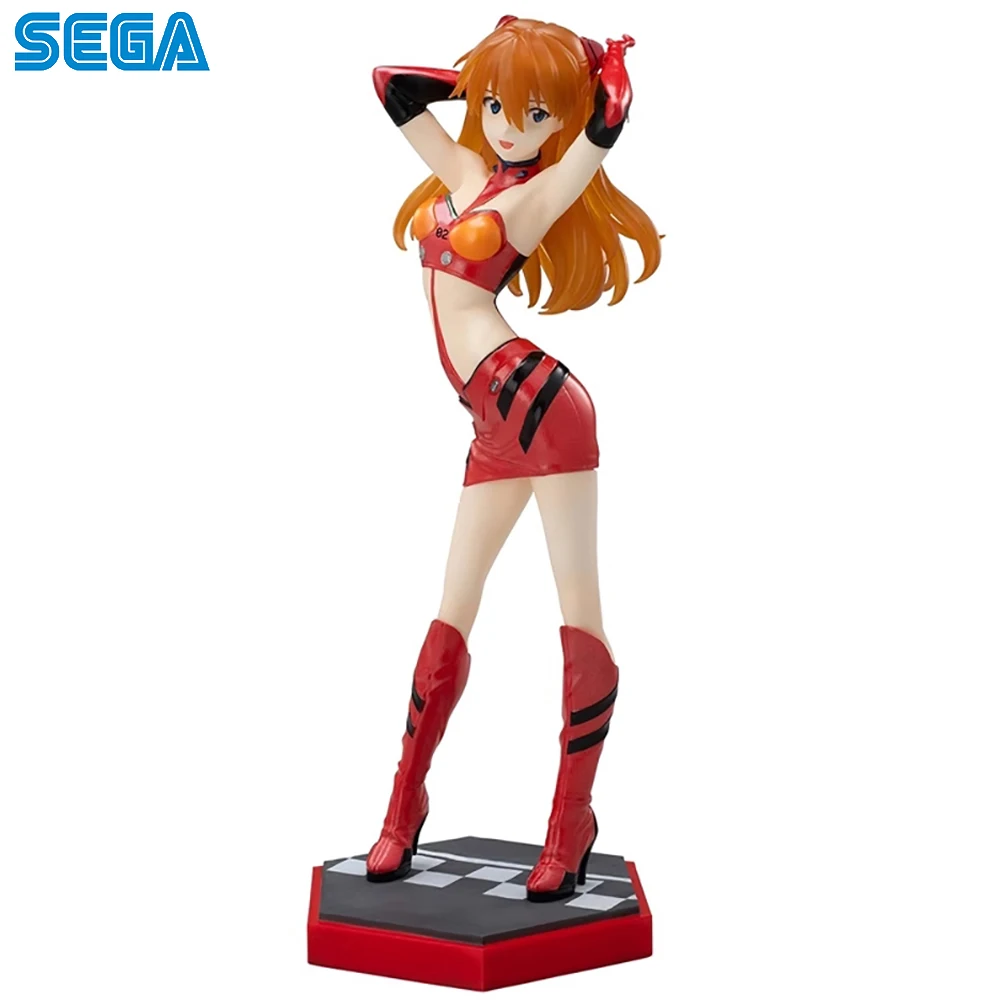 In Stock SEGA Evangelion Racing Luminasta Asuka Shikinami Langley (Pit Walk) Collectible Anime Action Figure Model Toys