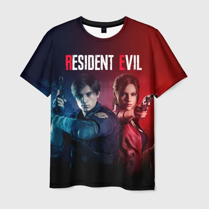 Newest Hot Horror Game Resident Evil 3 Print Men's T-Shirts 3D Biohazard Fashion Loose Short Sleeve Tee Top Oversized Streetwear