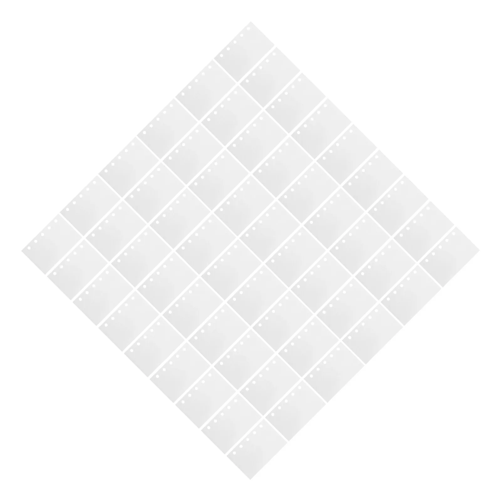 100Pcs Punched Binder Refill Inserts Double Sided Stickers Release Paper 4.1x2.6 M5 5 Ring Album Pages Sticker Storage Sheets