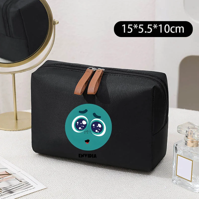 Inside Out2 Riley Joy Women Cosmetic Bag Solid Color Korean Style Makeup Bag Pouch Toiletry Bag Waterproof Makeup Organizer Case