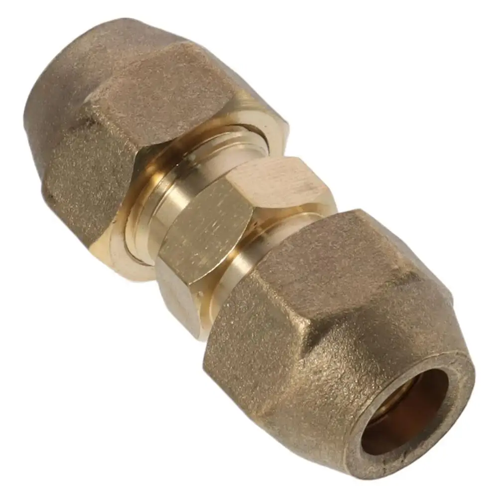 2pcs Copper 3/8Inch and 1/4Inch Copper Pipe Butt Joint Silver 3/8Inch Welding Free Extension Pipe Joint 1/4Inch