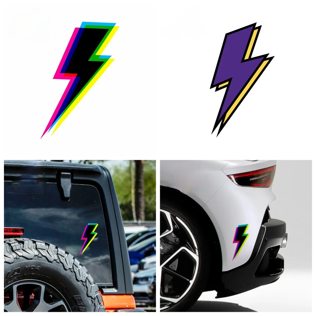 

Lightning Car Sticker Vinyl Decal 13cm DIY Graphic Decoration Fit VAN RV JDM Fun Design