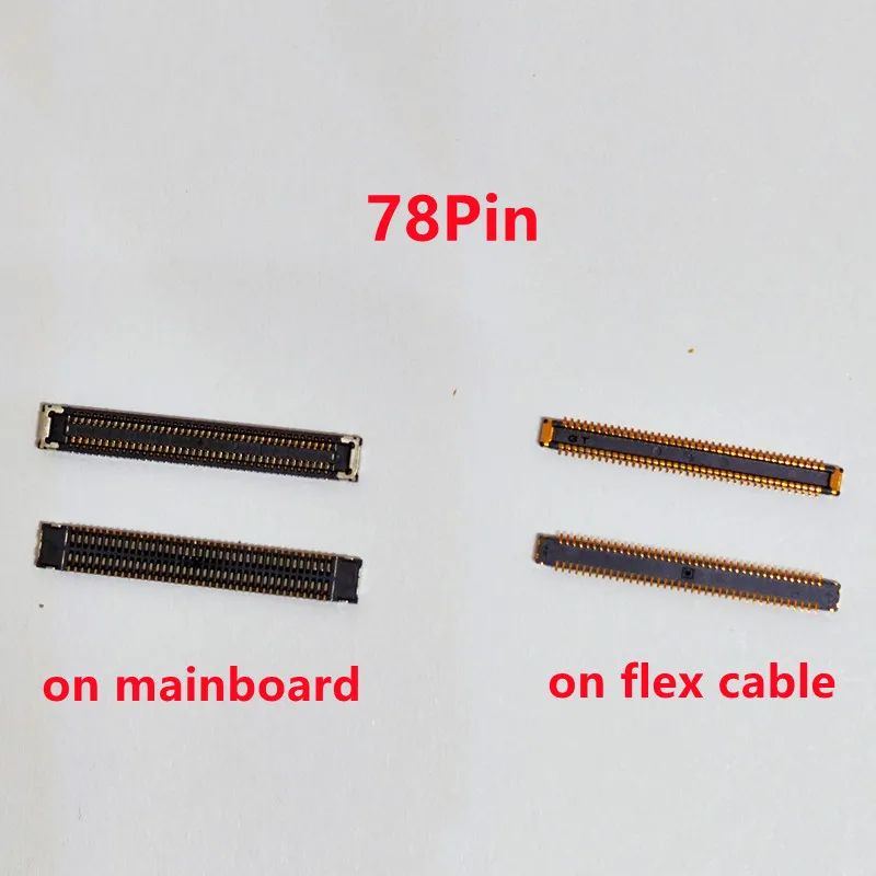 10Pcs LCD Display Screen Flex FPC Connector For Samsung Galaxy A31 A315F A41 A51 A515F A71 A40 A50 A80 Plug On Board 78pin