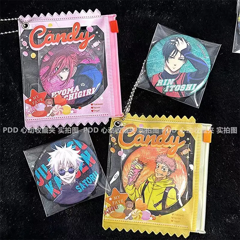 5Pcs/Set Cartoon Ita Bag Pins Badge Protector Case for 58mm 75mm Anime Badges Decoration Bag Accessories Pin Case birthday gift