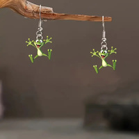 Cartoon Interesting Frog Pendant Earrings for Women Cute Animal Dangle Earrings Girl Jewelry Accessories Gifts for Party Wear