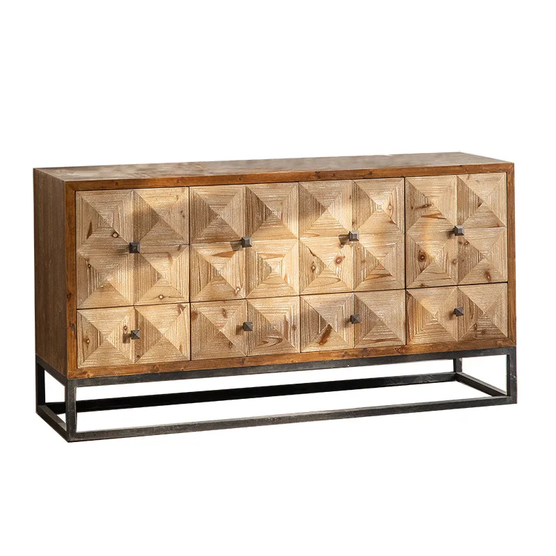 

Living room storage cabinets, chest cabinets, solid wood old entrance cabinets, retro decorative cabinets in homestay stores