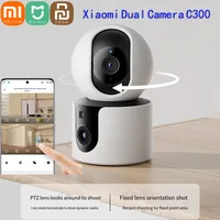 Cámara Xiaomi Mijia Lente Doble PTZ C300 360 °   Detección AI 3 millones de píxeles Visión nocturna a todo color WiFi6 Seguridad en el hogar Mi Home
