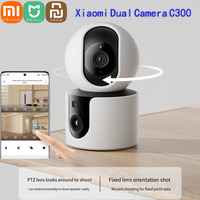 Xiaomi Mijia Camera Dual Lens PTZ C300 360° AI Detection 3 Million Pixels Full Color Night Vision WiFi6 Home Security Mi Home