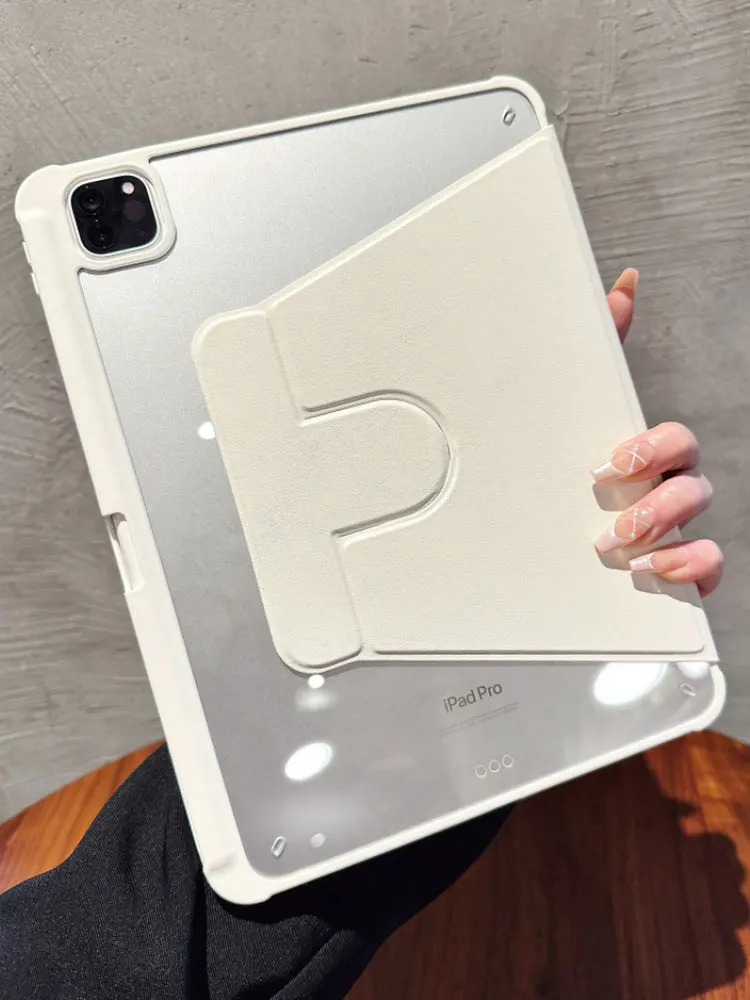 Étui pour tablette de couleur unie blanche, pour iPad Pro 11 12.9 13 A16 M2 M4 M3 M5, coque 8.3 9.7 10.2 5/6/7/8/9/10/11th Mini Air 3 4 5