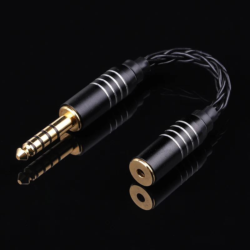 Ulepszony kabel do słuchawek przewód do konwersji równowagę 4.4mm, aby 2.5 równowagę kobiet 4.4mm do 3.5 kobiet stereo