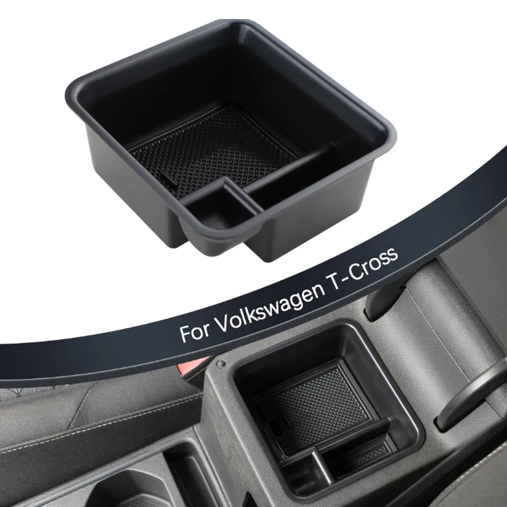 Car Console Armrest Storage Box for Volkswagen VW T-cross Tcross 2018 2019 2020 2021 2022 2023 Container Case Refit Accessories