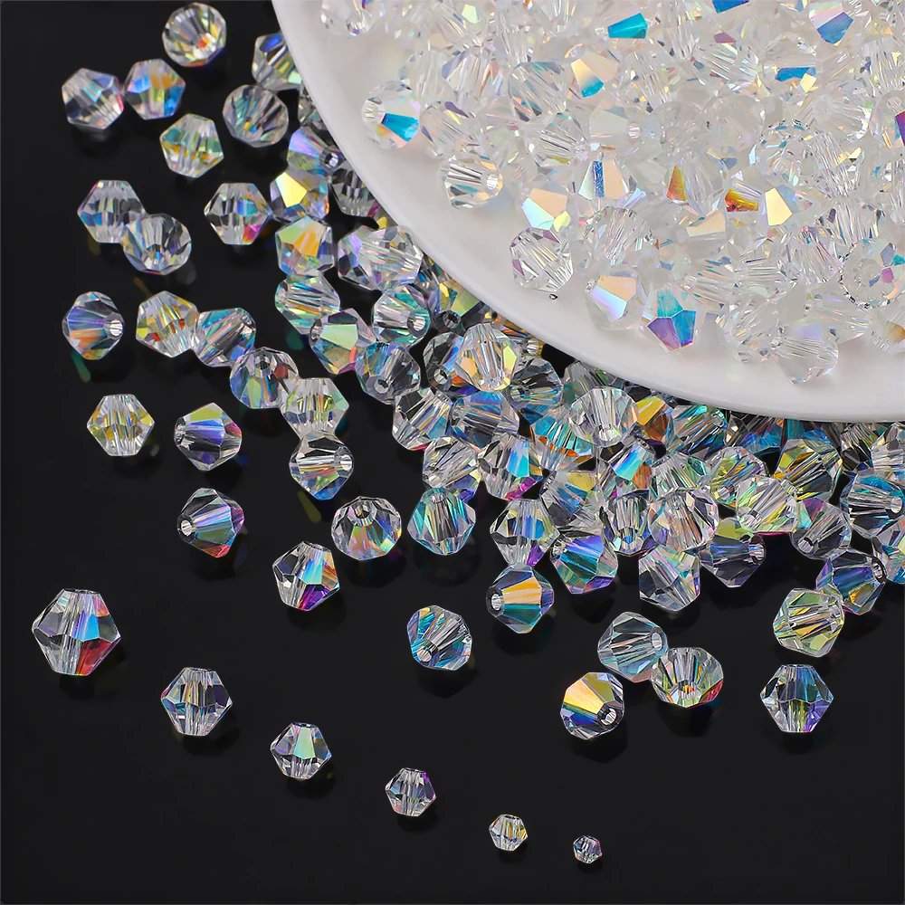 AAA quality 2/3/4/5/6/8mm faceted Austria beads crystal ab glass round beads crystal loose beads for bracelet necklace making