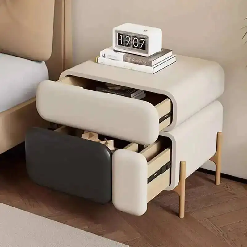 Cream Style Creative Aesthetic Unique Design Nightstand Side   for Modern Bedroom Home Furniture