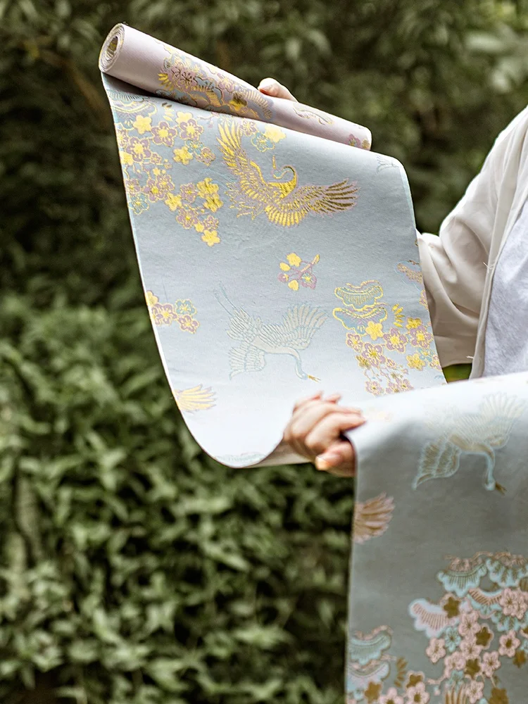  Double-Sided Crane Pattern Tea Ceremony Tablecloth Pad High-End Absorbent Water-Proof Heat Resistant Tea Accories