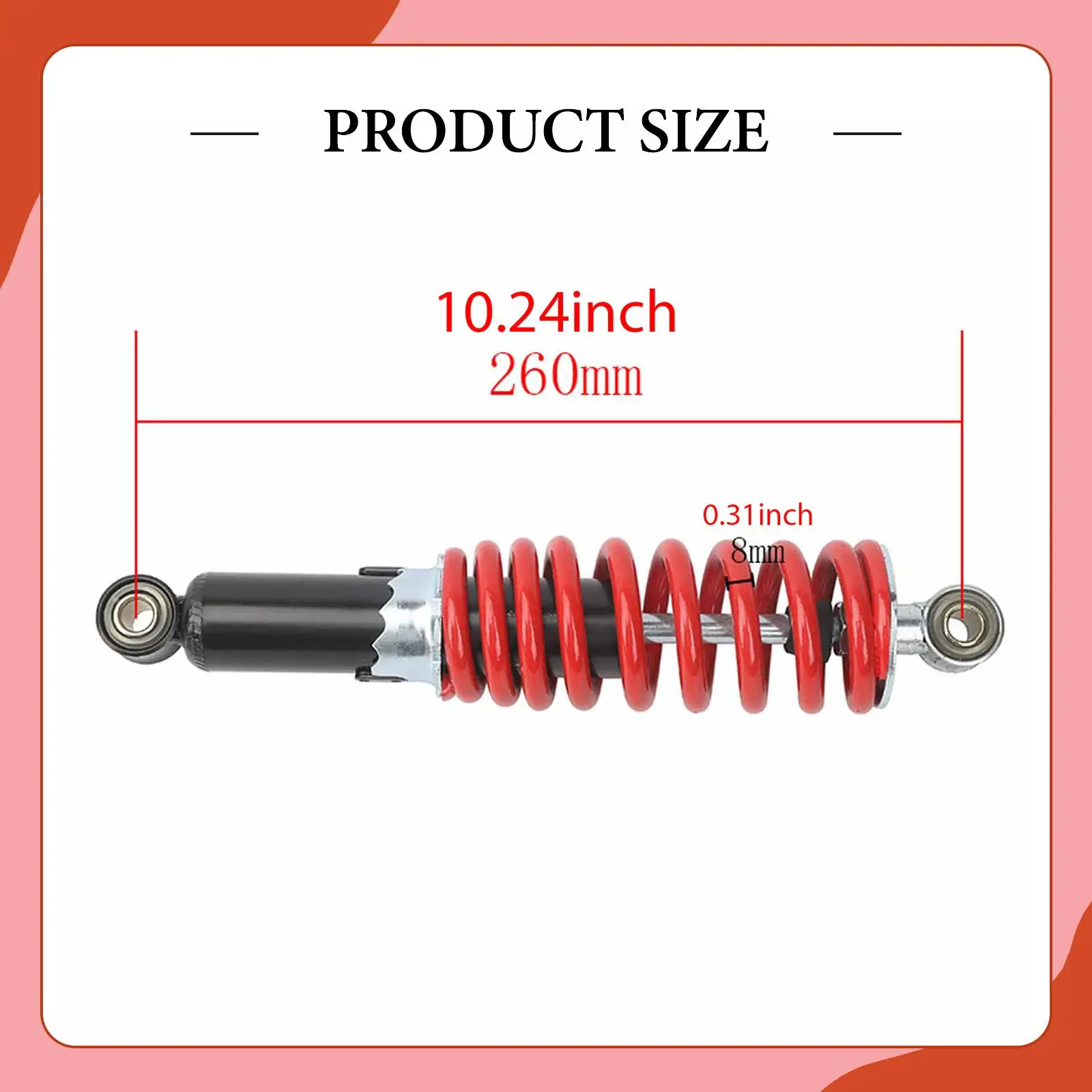 Front Rear Suspension Spring Shocks Shock Absorption Universal Motorbike Spare for Beach Buggy