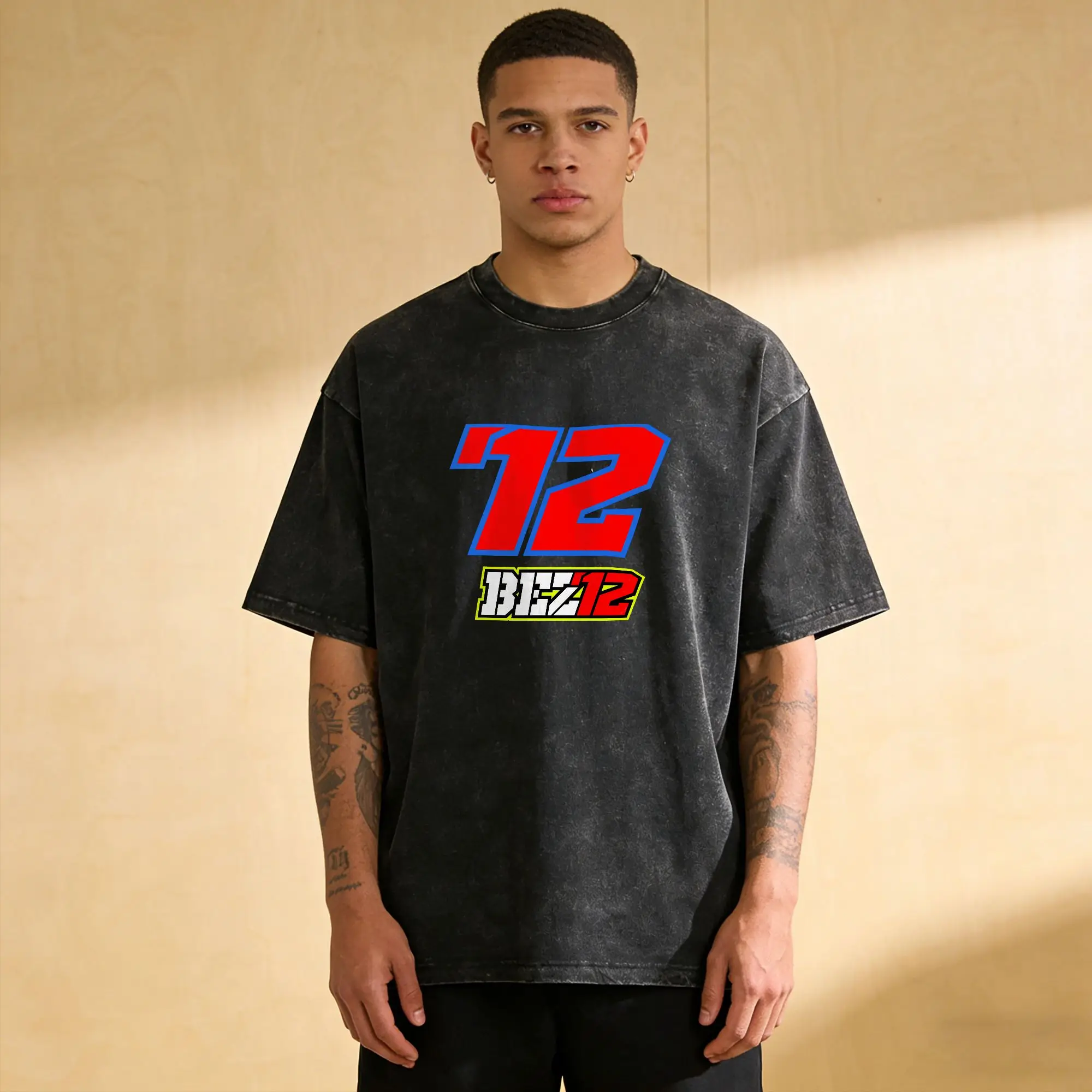 Marco Bezzecchi 72 T Shirt Men's  100% Cotton Vintage T-Shirts Round Collar  Tees Short Sleeve Clothes Plus Size