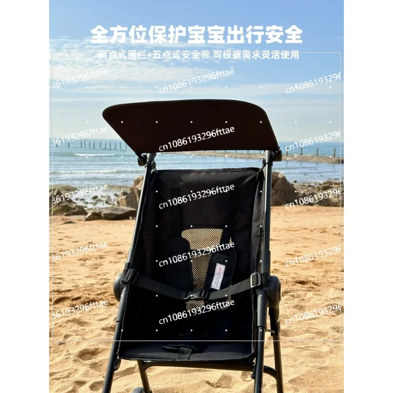 Baby stroller, baby walking artifact, trolley, ultra-light and portable folding baby coach, one-click collection