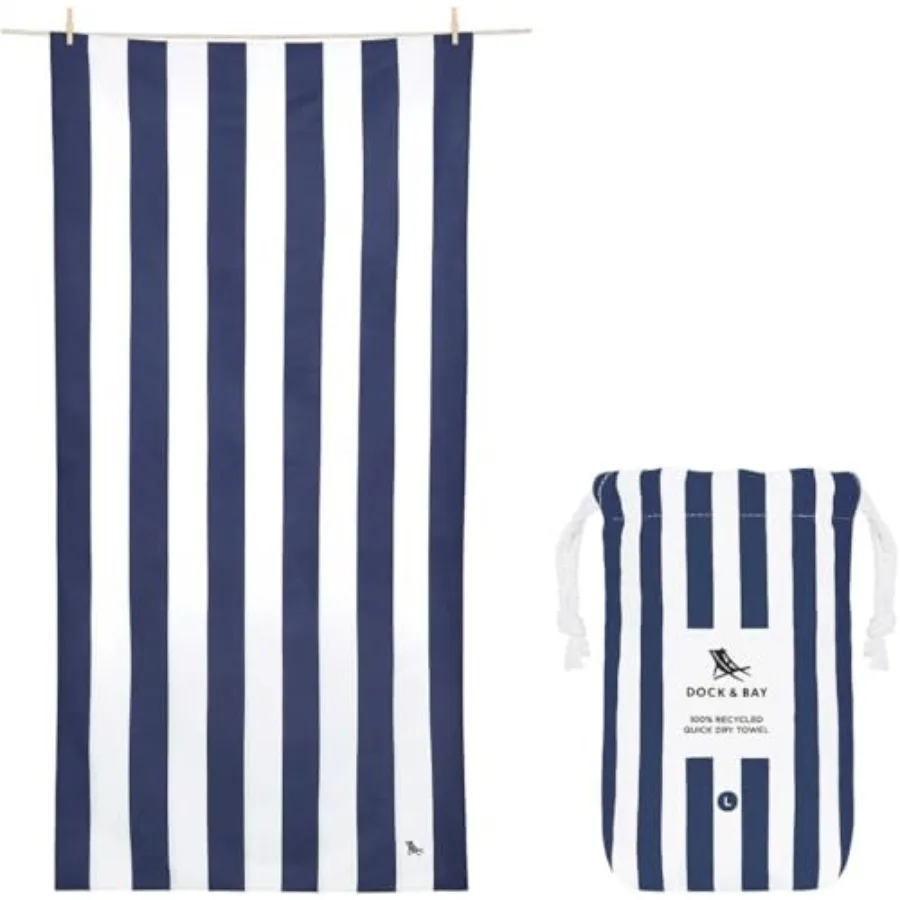 

Beach Towel - Quick Dry, Sand Free - Compact, weight 100% Recycled Includes Bag 200x90cm, 78x35