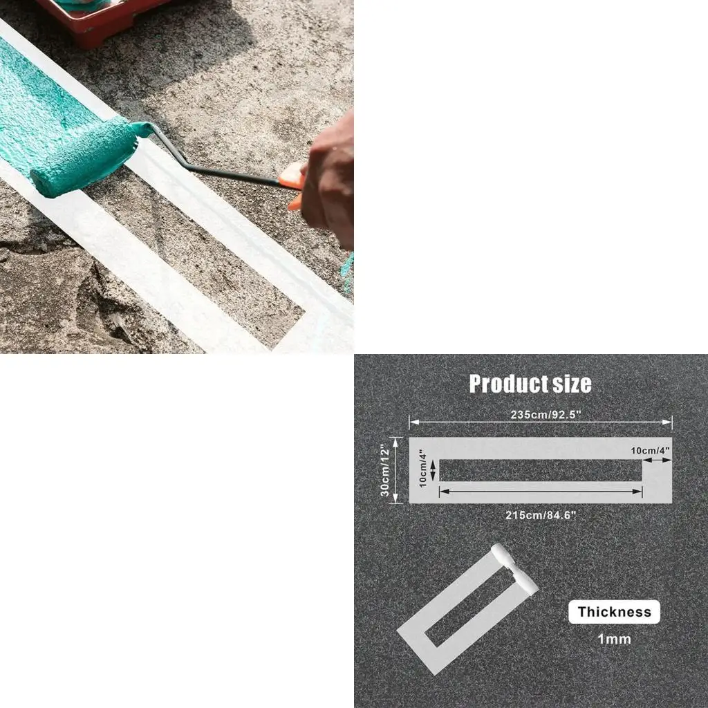 F19B Intelligent Adhesive Folding Design Parking Line Template Ensures Neat Pavement Marking Easily for DIY Parking Marking