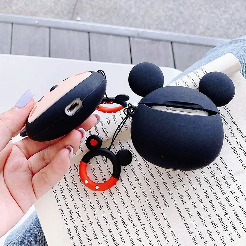 Disney Mickey Minnie Mouse Stitch StellaLou Earphone Case for AirPods 3 2 1 Pro Cartoon Bluetooth Headphones Protective Cover