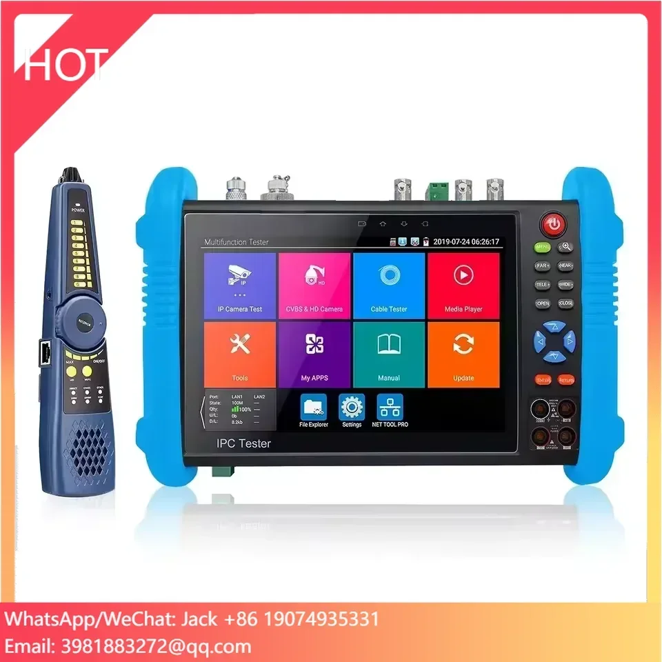 4K セキュリティカメラ IPC テスター フル機能 8MP アナログ TVI CVI AHD CVBS ネットワークケーブルテスト TDR ブレークポイント