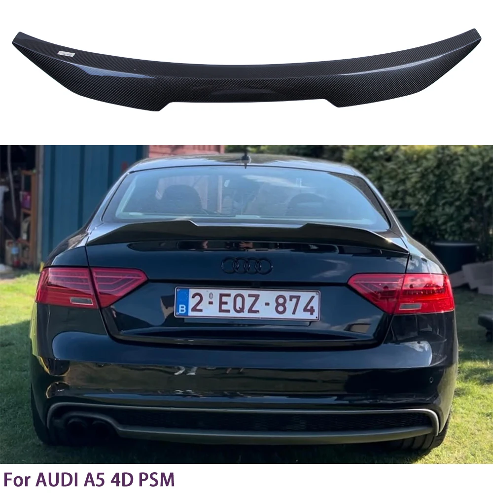 

For AUDI A5 B8 B8.5 4Door Sportback 8TA PSM Style Carbon fiber Rear Spoiler Trunk wing 2009-2017
