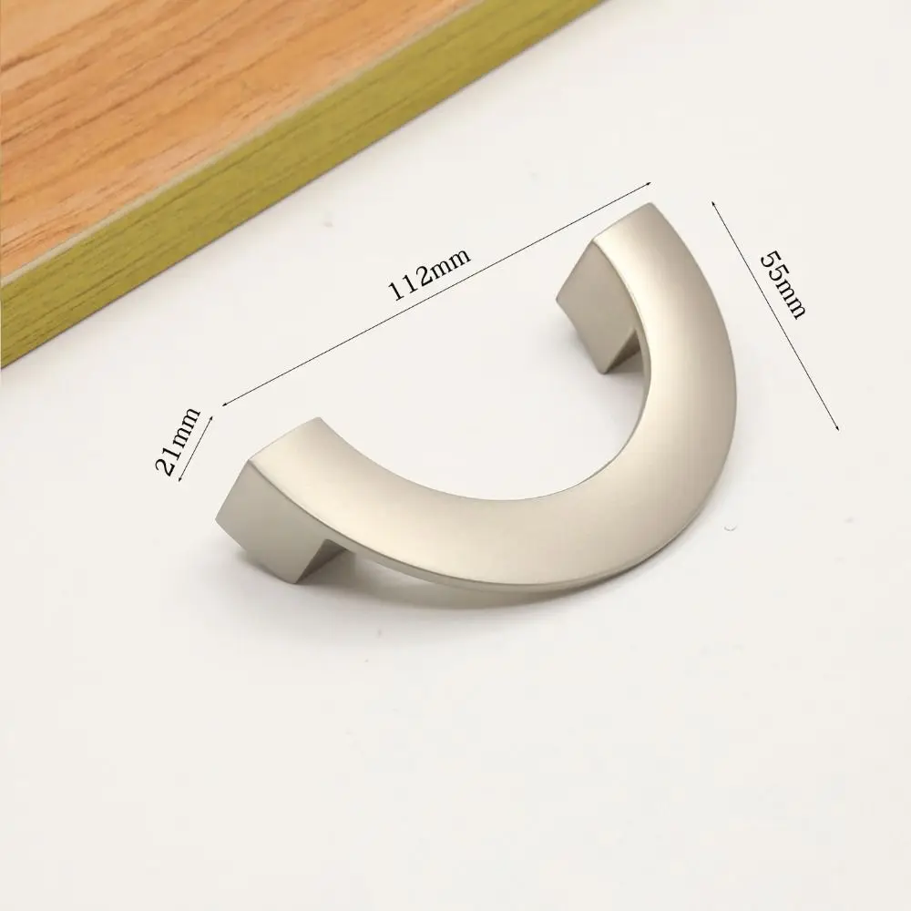 Semi-Circular Design Kitchen Cabinet Handle Elegant Sturdy Furniture Wardrobe Handle Alloy Easy Install Drawer Pull Cupboard