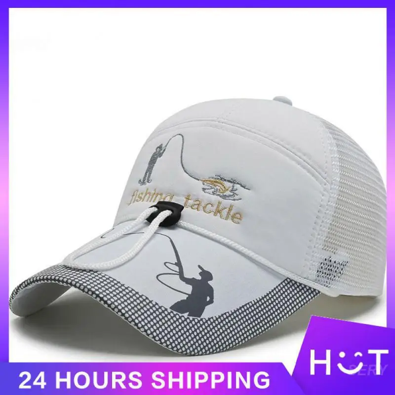 

Mountaineering Sports Adjustable Buckle Retro Fashion Fishing Hats Sports Baseball Caps Uv Protection Solid Color