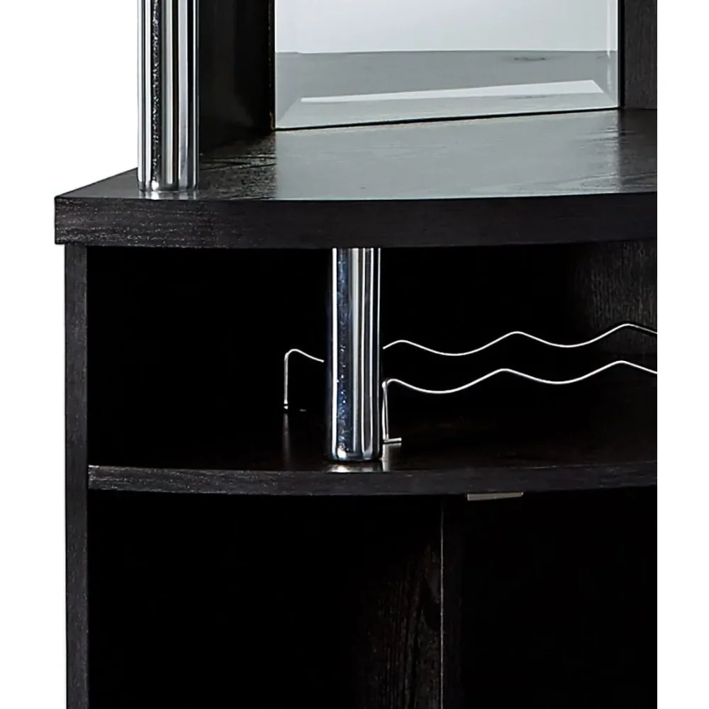 Corner Bar Unit, Black