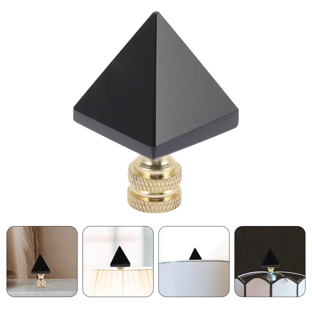 

2Pcs Lamp Finials Metal Crystal Durable Decorative for Lamp Shade Table Floor Lighting Accessory Light Caps Retro Light Knob