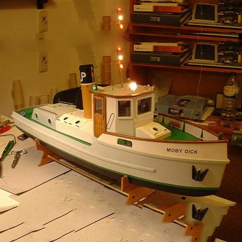 1/20 Inland rzeka Tugboat OKOTA drewniany zmontowany zestaw modeli statków zmontowane zabawki DIY łódź zdalnie sterowana