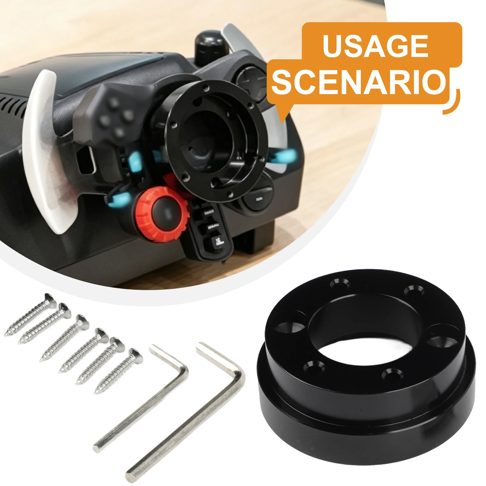 

Aluminum Alloy Steering Adapter Plate for Logitech G25 G27 G29 G920 70mm PCD Enhances Control Accuracy in Simulation Games